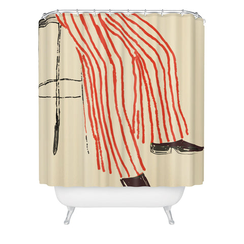 Britt Does Design Stripe Pants Shower Curtain
