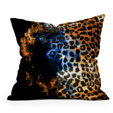Caleb Troy Leopard Storm Outdoor Throw Pillow