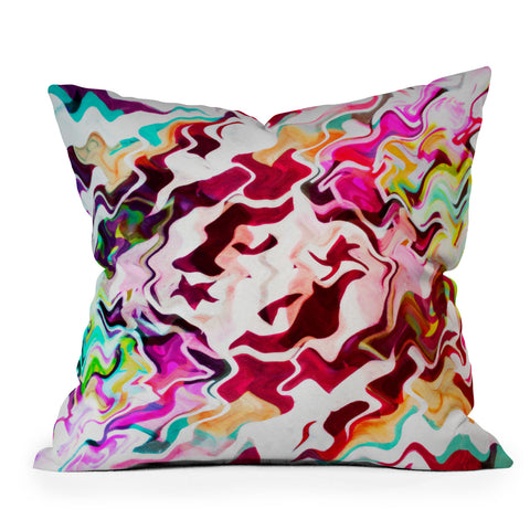 Caleb Troy Melted Graffiti Outdoor Throw Pillow