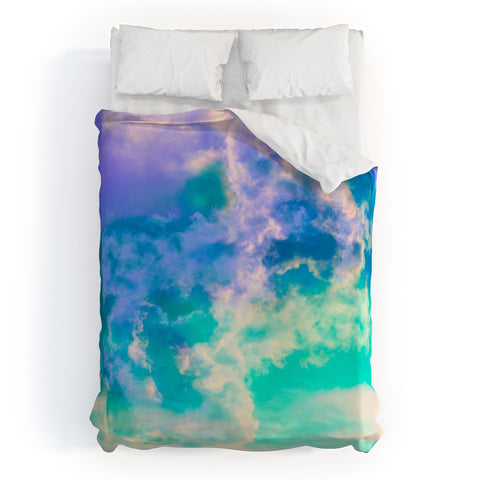 Caleb Troy Mountain Meadow Painted Clouds Duvet Cover