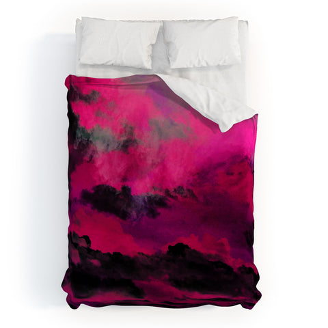 Caleb Troy Raspberry Storm Clouds Duvet Cover