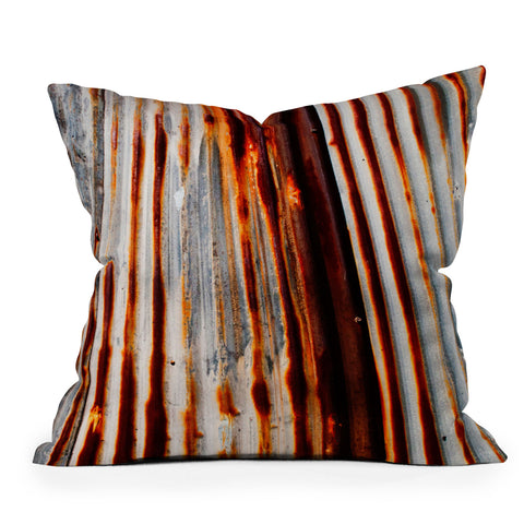 Caleb Troy Rusted Lines Outdoor Throw Pillow