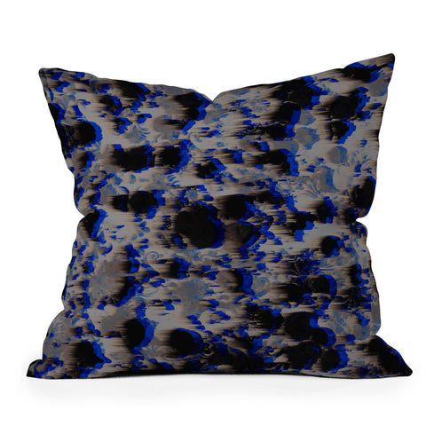 Caleb Troy Tossed Boulders Blue Outdoor Throw Pillow
