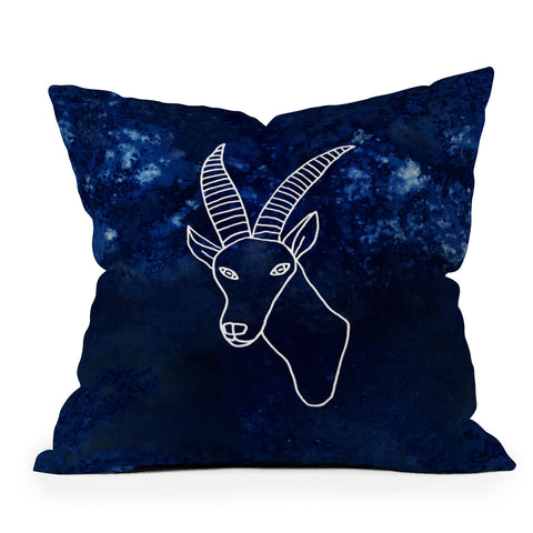 Camilla Foss Astro Capricorn Outdoor Throw Pillow