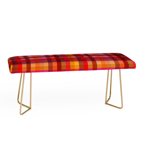 Camilla Foss Gingham Red Bench