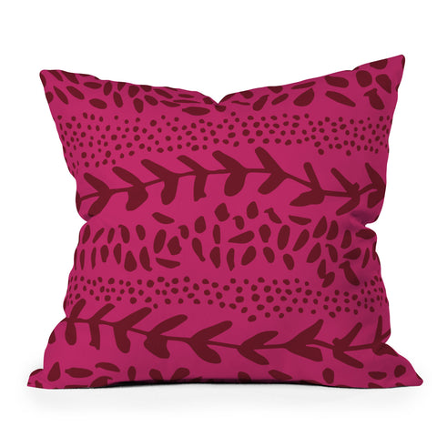 Camilla Foss Harvest Pink Outdoor Throw Pillow