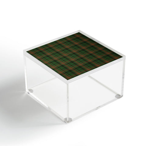 Camilla Foss Midnight Plaid Green Acrylic Box