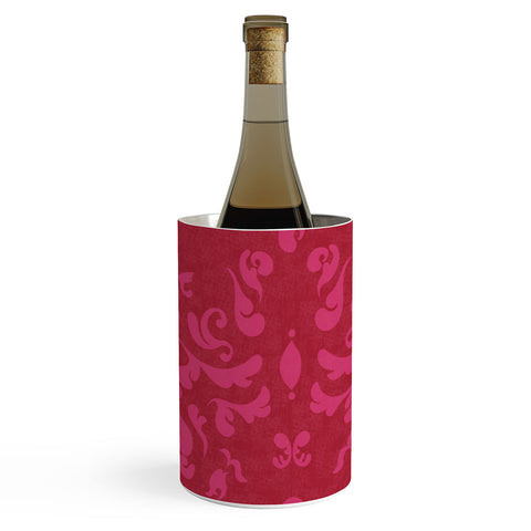 Camilla Foss Modern Damask Pink Wine Chiller