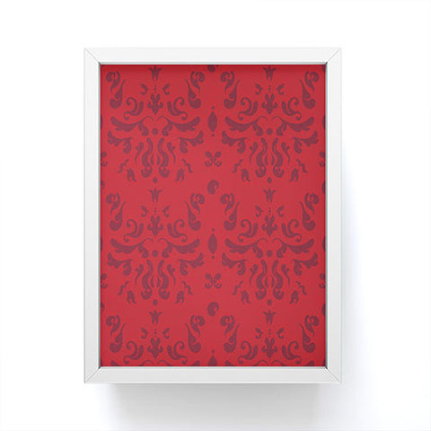 Camilla Foss Modern Damask Red Framed Mini Art Print