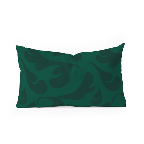 Camilla Foss Playful Green Oblong Throw Pillow