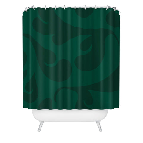 Camilla Foss Playful Green Shower Curtain