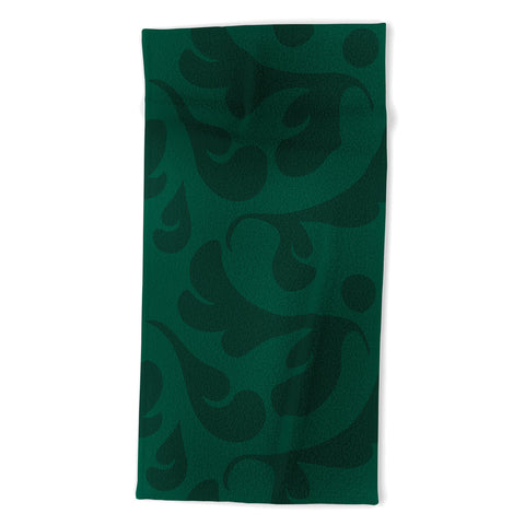 Camilla Foss Playful Green Beach Towel