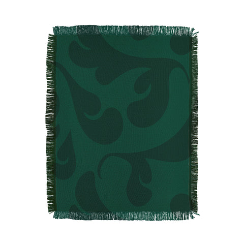 Camilla Foss Playful Green Throw Blanket