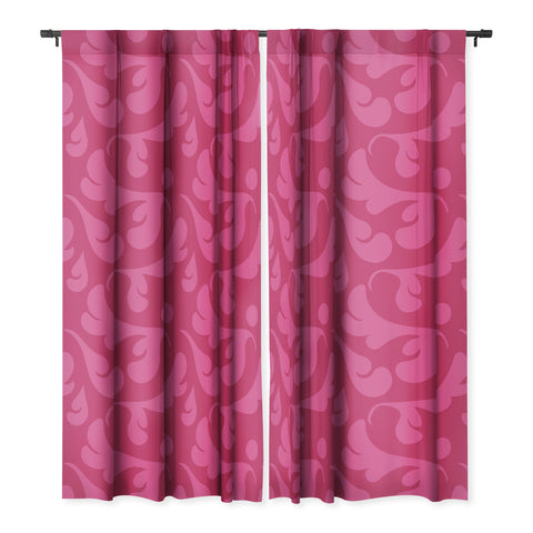 Camilla Foss Playful Pink Blackout Window Curtain