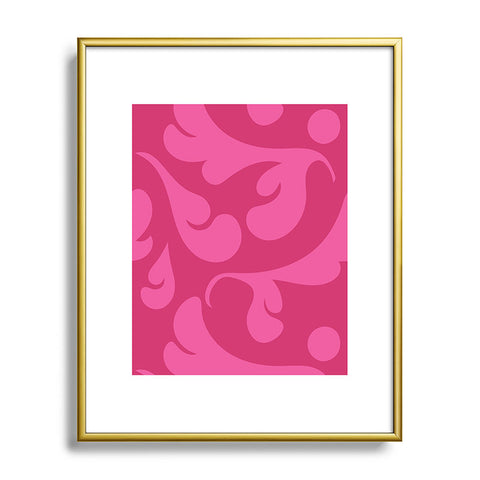 Camilla Foss Playful Pink Metal Framed Art Print