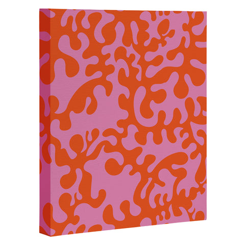Camilla Foss Shapes Pink and Orange Art Canvas