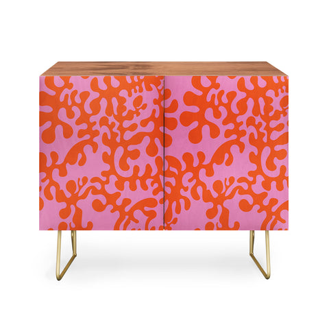 Camilla Foss Shapes Pink and Orange Credenza