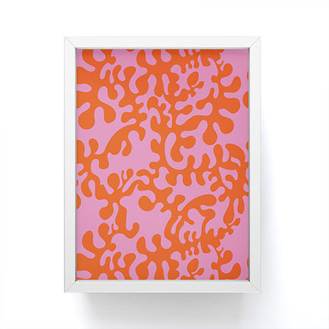Camilla Foss Shapes Pink and Orange Framed Mini Art Print