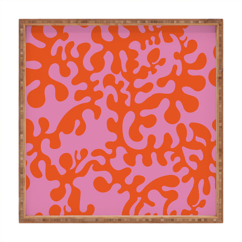 Camilla Foss Shapes Pink and Orange Square Tray
