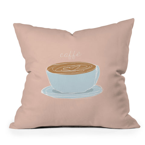 camilleallen Italian coffee sketch Outdoor Throw Pillow