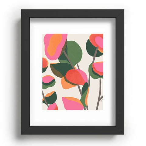 Carey Copeland Abstract Eucalyptus Leaves Recessed Framing Rectangle