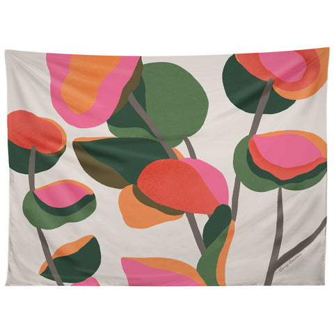 Carey Copeland Abstract Eucalyptus Leaves Tapestry