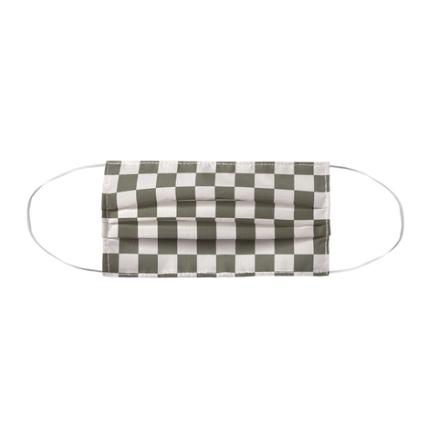 Carey Copeland Checkerboard Olive Green Face Mask