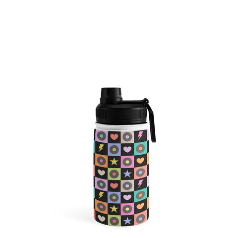 Carey Copeland Colorful Checkerboard 80s Water Bottle