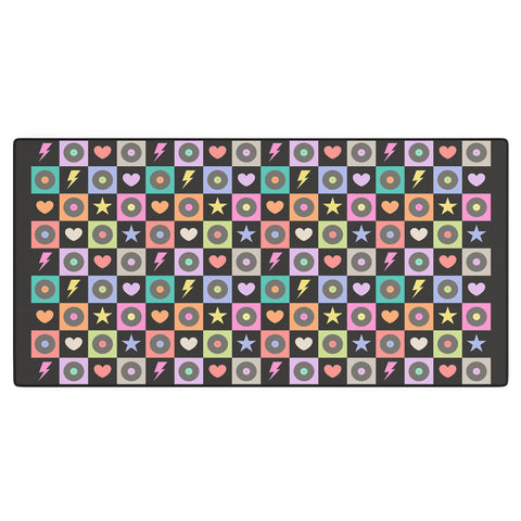Carey Copeland Colorful Checkerboard 80s Desk Mat