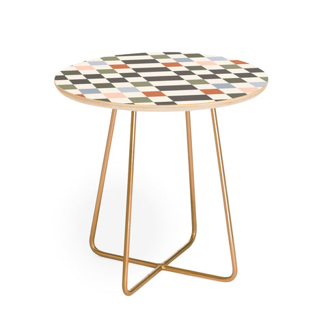 Carey Copeland Fall Checkerboard Round Side Table