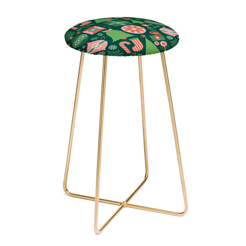 Carey Copeland Gifts of Christmas Pattern Counter Stool