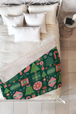 Carey Copeland Gifts of Christmas Pattern Fleece Throw Blanket