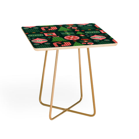 Carey Copeland Gifts of Christmas Pattern Side Table