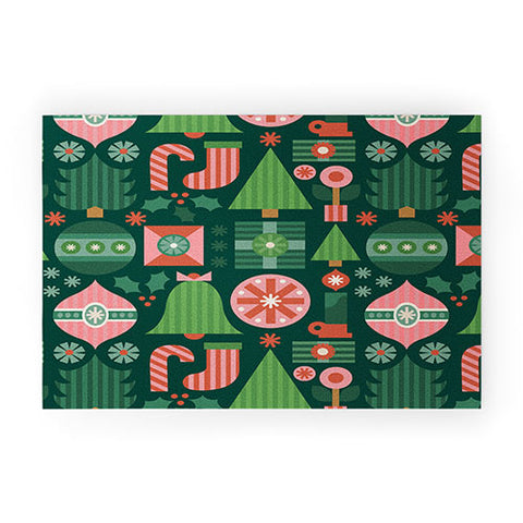 Carey Copeland Gifts of Christmas Pattern Welcome Mat