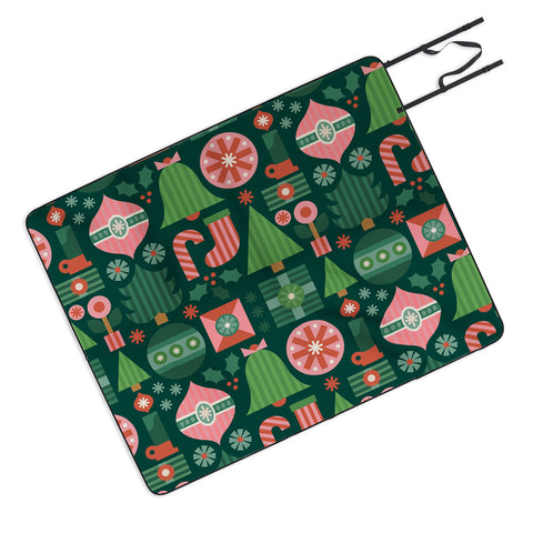Carey Copeland Gifts of Christmas Pattern Picnic Blanket
