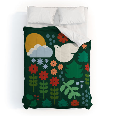 Carey Copeland Holiday Shapes Emerald Comforter