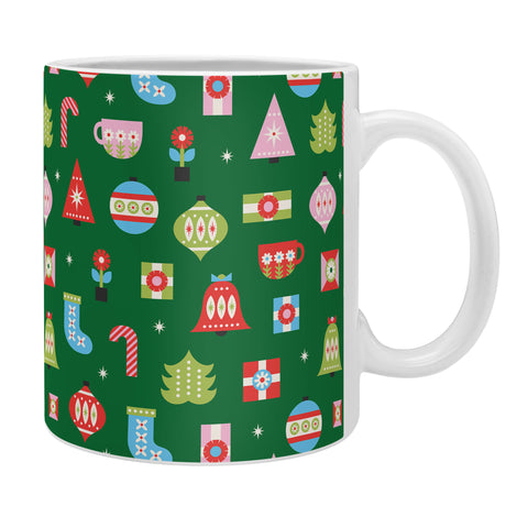 Carey Copeland Merry Bright Christmas Green Coffee Mug