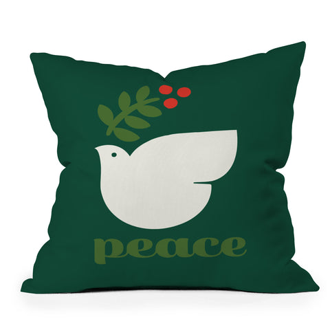 Carey Copeland Peace Dove Outdoor Throw Pillow