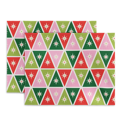 Carey Copeland Retro Christmas Triangles Placemat