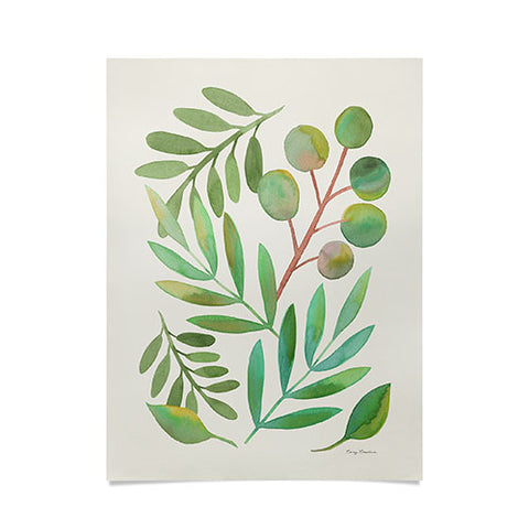 Carey Copeland Watercolor Leaves II Poster