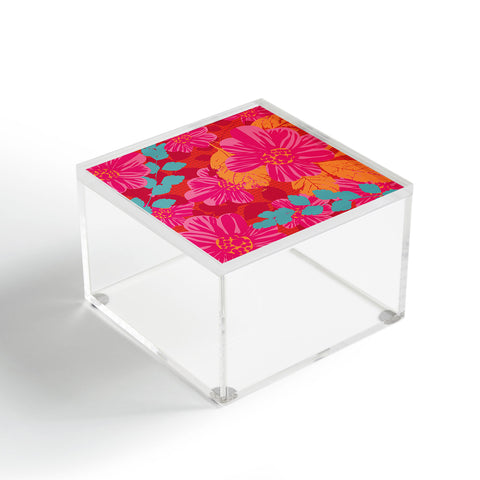 Caroline Okun Smoldering Rosy Blooms Acrylic Box