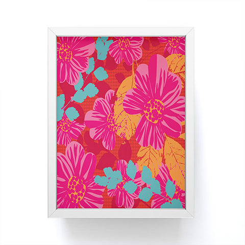Caroline Okun Smoldering Rosy Blooms Framed Mini Art Print