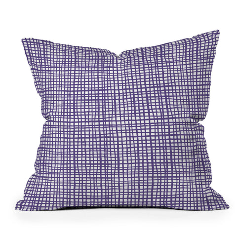 Caroline Okun Ultra Violet Weave Outdoor Throw Pillow