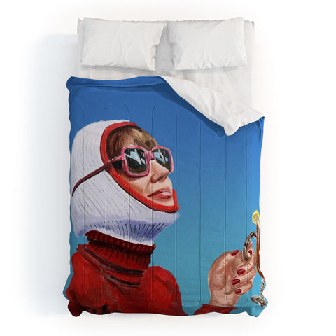 carolineellisart Apres Ski 4 Hotty Toddy Comforter
