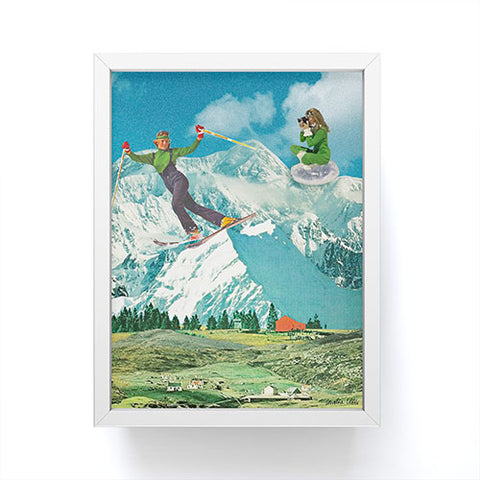 carolineellisart Apres Ski 5 Green Girls Framed Mini Art Print