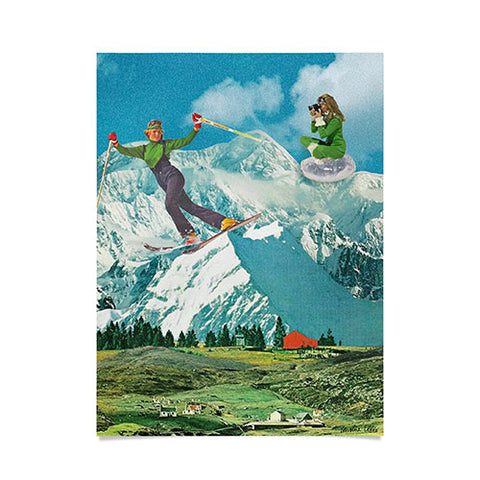 carolineellisart Apres Ski 5 Green Girls Poster