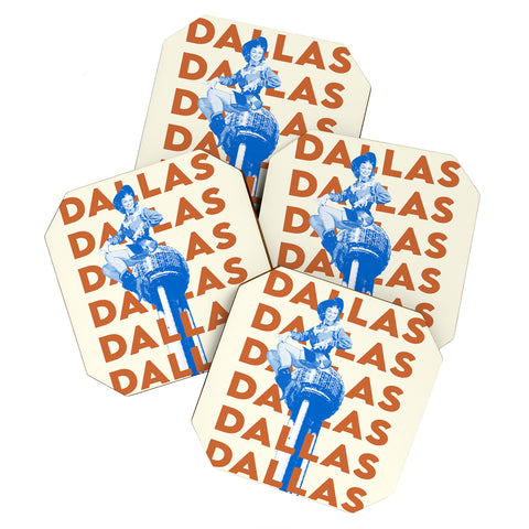 carolineellisart Dallas 2 Coaster Set