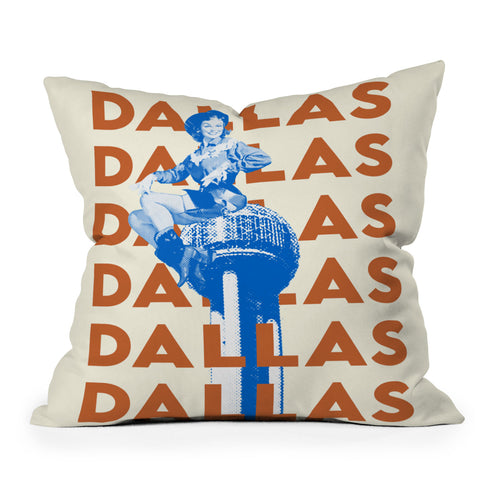 carolineellisart Dallas 2 Outdoor Throw Pillow