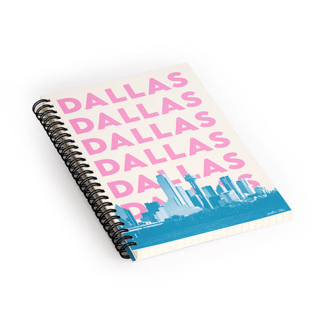 carolineellisart Dallas 3 Spiral Notebook