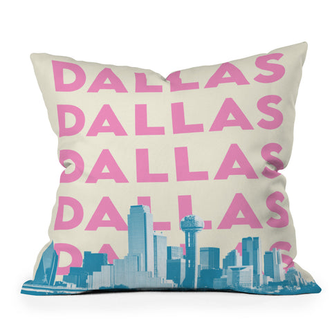 carolineellisart Dallas 3 Outdoor Throw Pillow